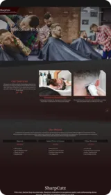 TecNut company website example — SharpCutz barber — great websites for small business
